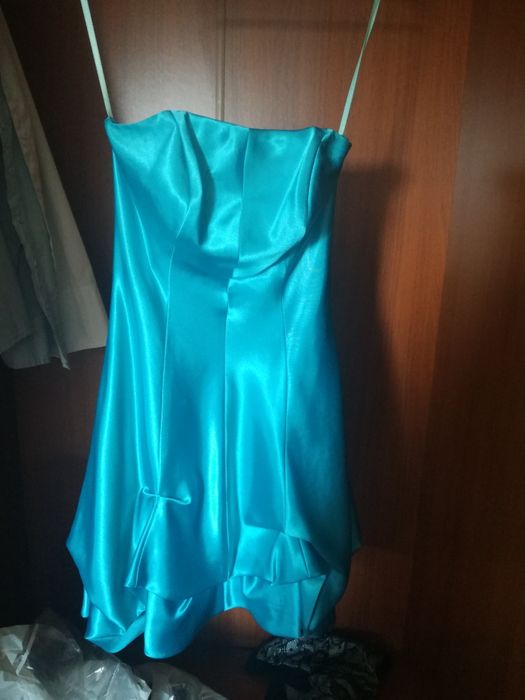 Błękitna sukienka balowa 34r/ 164cm