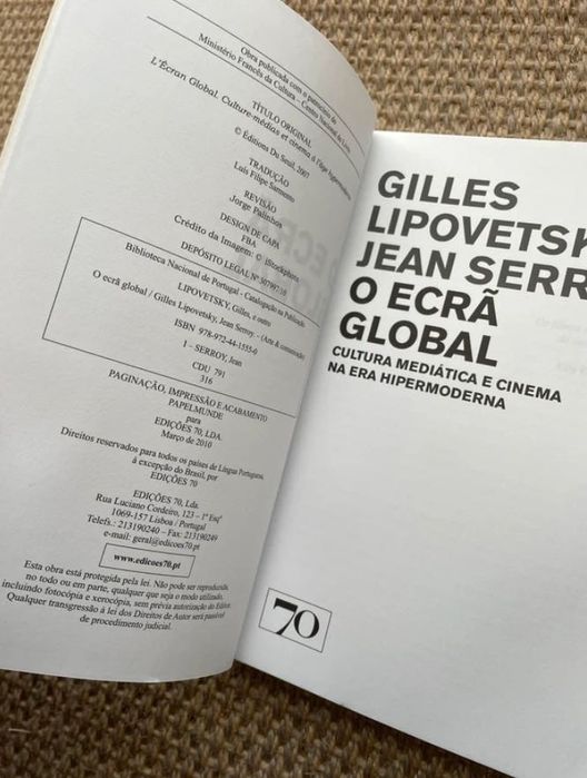 O Ecrã Global, Gilles Lipovetsky e Jean Serroy