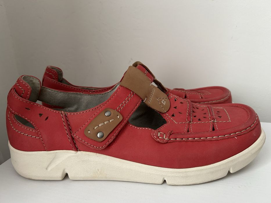 Jana шкіряні туфлі мокасини балетки 41 р Н