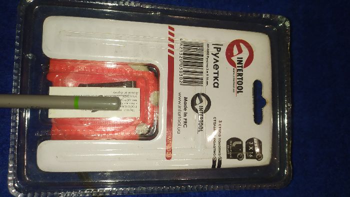 Рулетка строительная 3м 16мм Intertool Новая