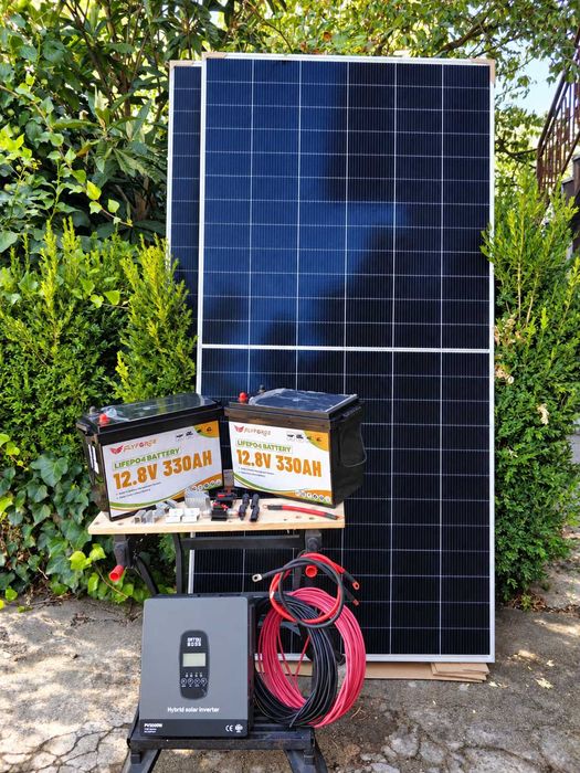 KIT SOLAR BÁSICO RESIDENCIAL OFF-GRID — 1.210 Wp + BATERIAS 8,45 kWh