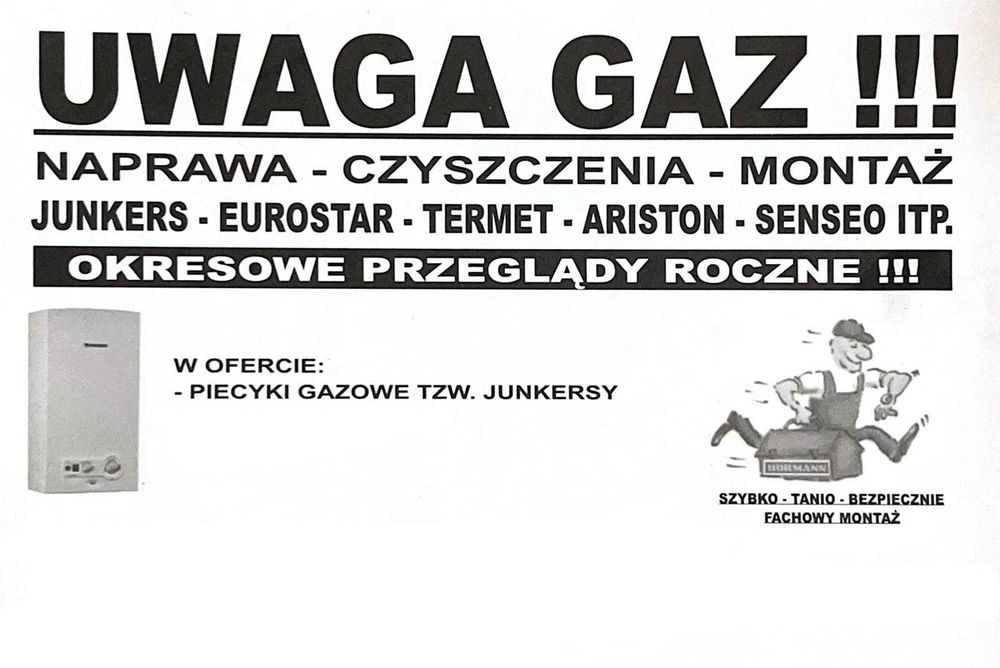 Montaż, serwis, wymiana, naprawa Junkersów