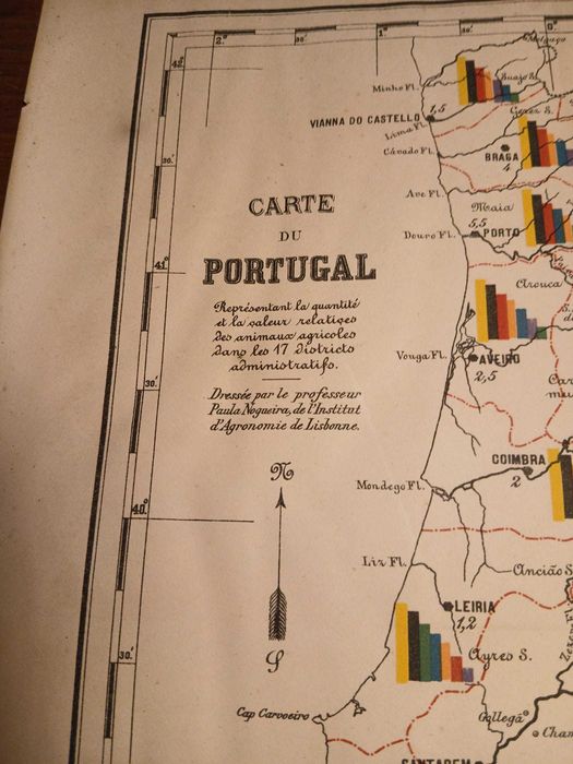Carte du Portugal 1900