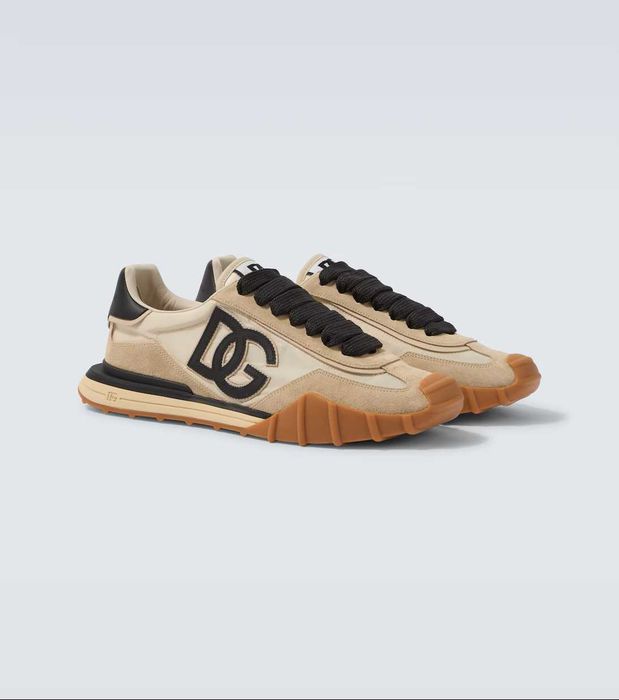 Trampki DG wykończone zamszem Dolce&Gabbana