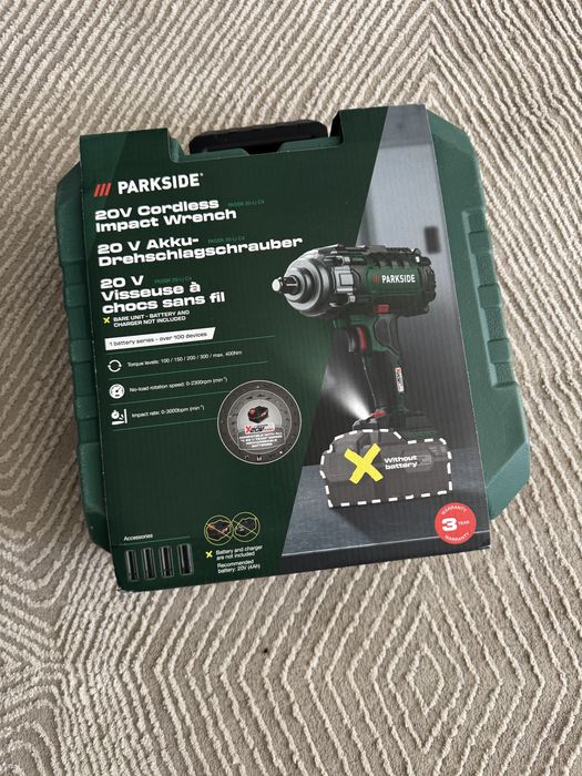 PARKSIDE® Akumulatorowy klucz udarowy 20 V, PASSK 20-Li C4 (bez akumulatora i ładowarki)