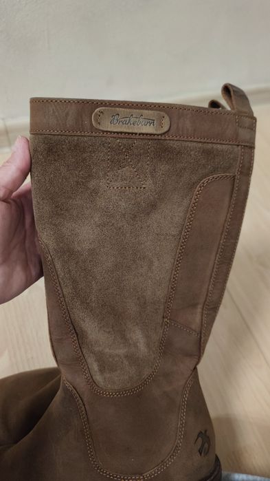 Brakeburn botki oficerki kozaki nowe nubuk skóra naturalna camel 5 38