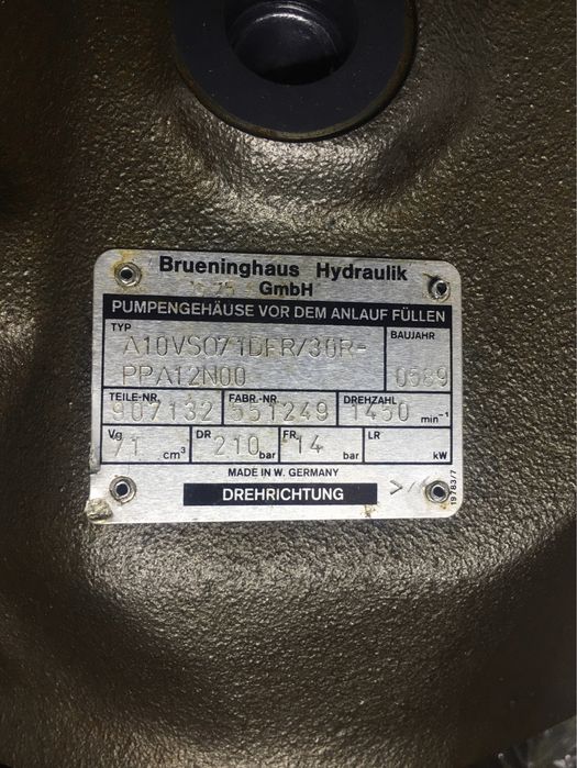 Гідронасоси Rexroth A10VO18 A10VO28 A10VO71 в наявності !