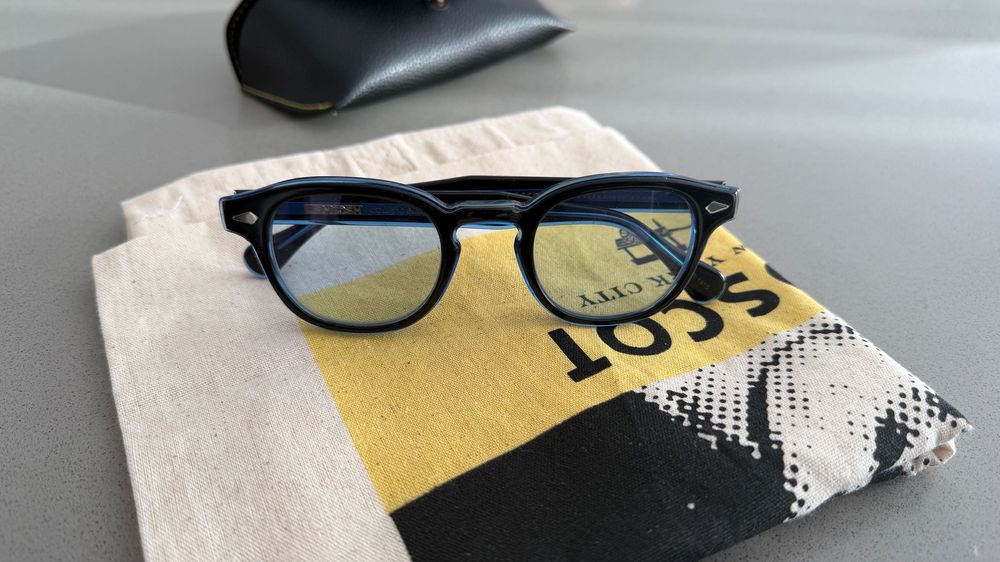 MOSCOT LEMTOSH 110 BLUE BEL AIR BLUE 46 - EDIÇÃO LIMITADA 110 ANOS