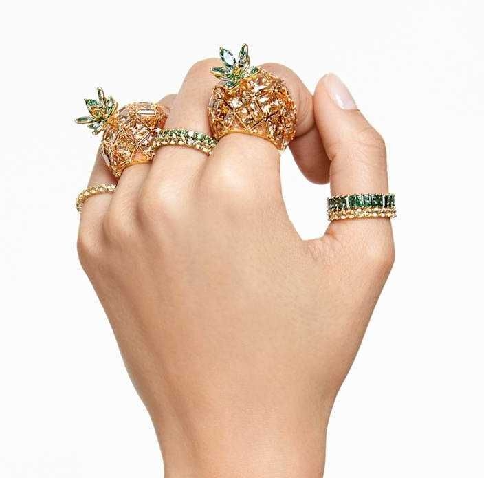 Swarovski Idyllia pierścionek koktajlowy ananas rozmiar 50-52