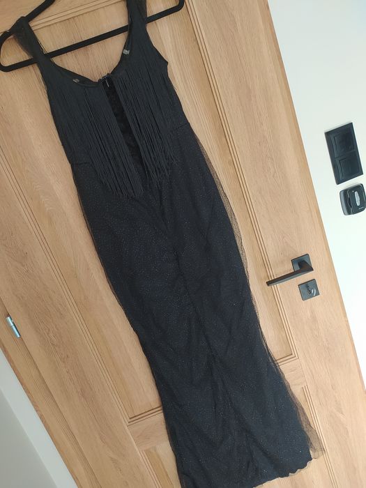 Sukienka andrzejki sylwester święta studniówka frędzle błyszcząca L/XL