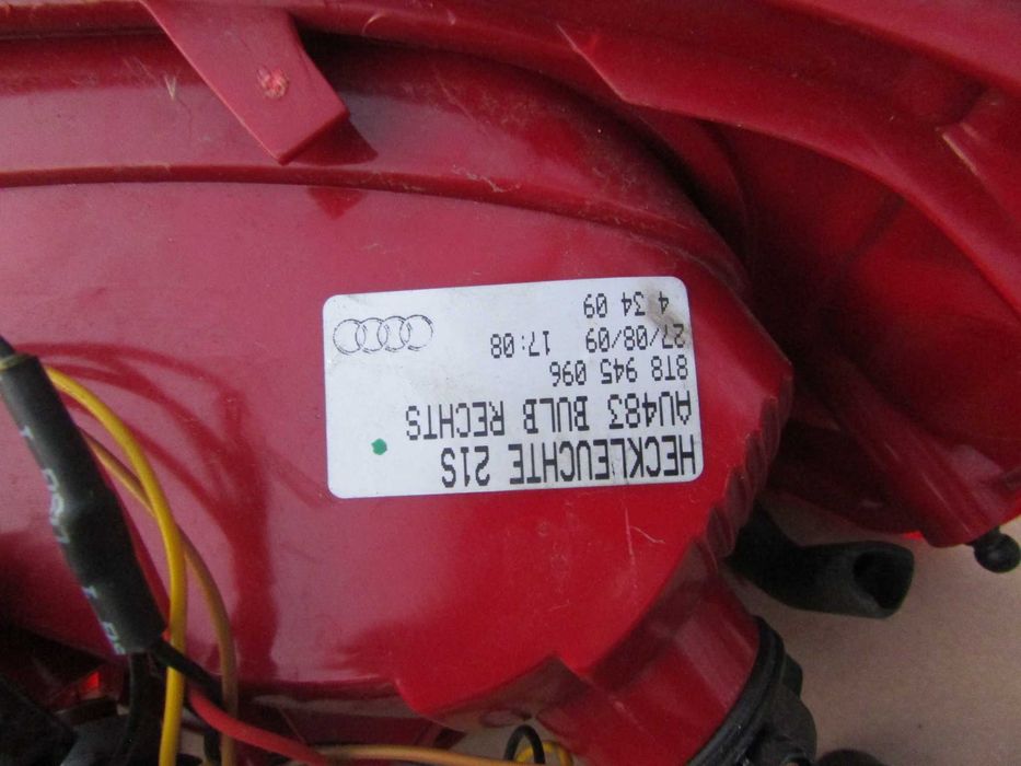 audi a5 8t0 lampa tyl prawa sportback
