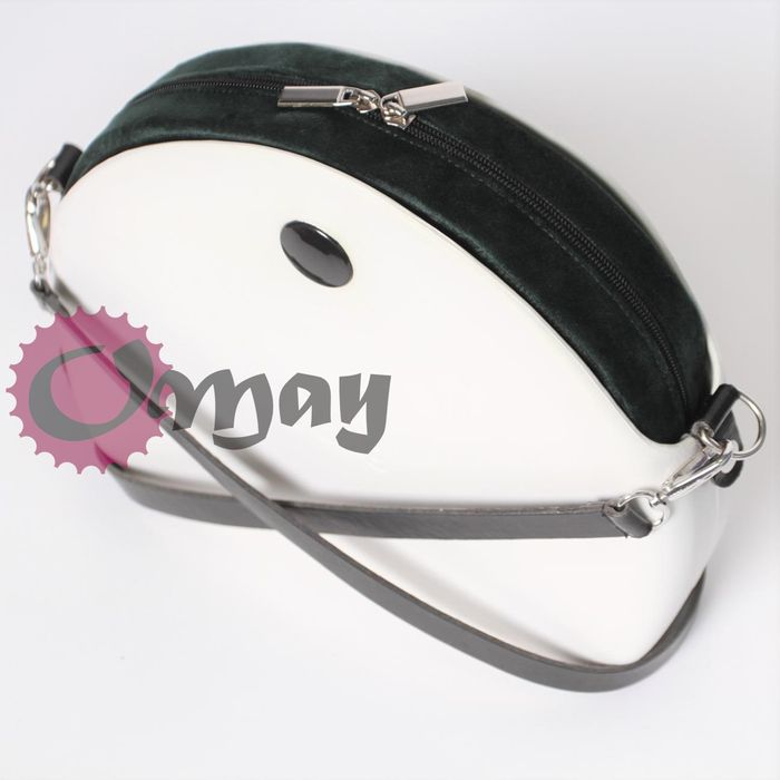 organizer OBAG MOON LIGHT elegancki welur zielony butelkowy OMAY