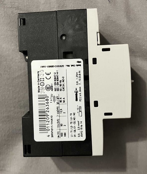 Wyłącznik silnikowy Siemens 5.5-8A 3RV1011-1HA10