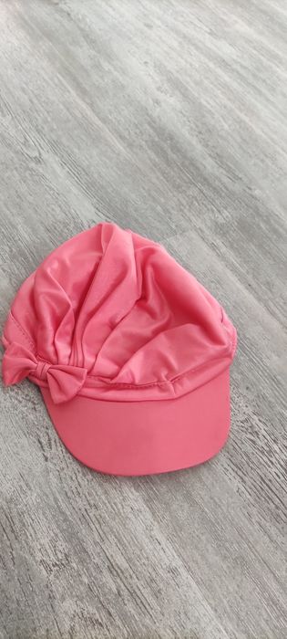 Brokatowa różowa czapka z daszkiem dla dziewczynki  r.80