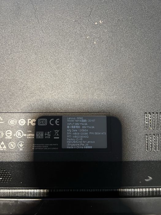 Продам Lenovo g580