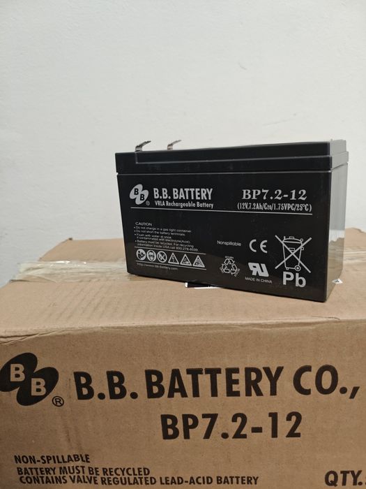 Акумулятори 6шт  для ДБЖ, освітлення, інвертора. BB Battery 12V 7.2 mA