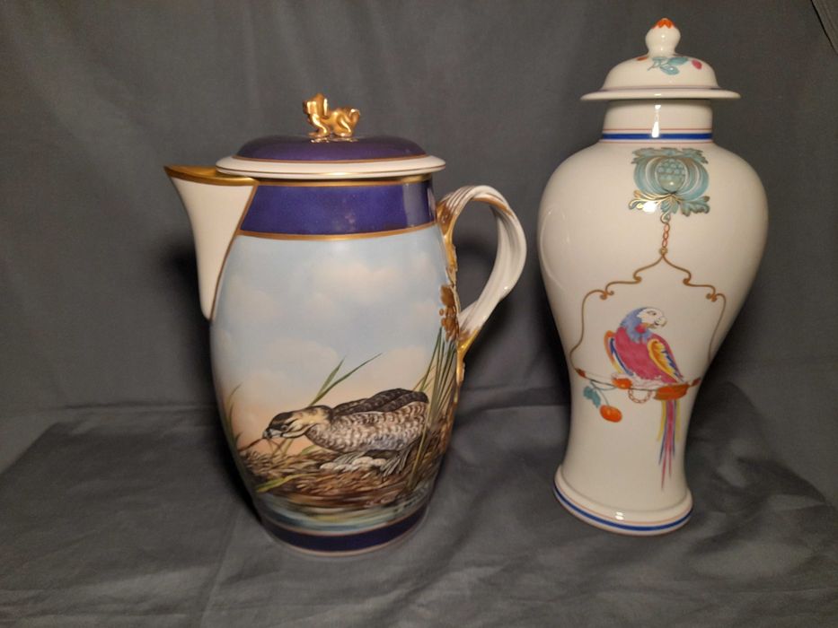 Canjirão Vista Alegre pintado à mão e talha fundação Ricardo Espírito