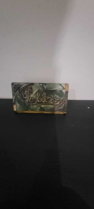 Paliteiro Vintage em Celulóide Verde Perolada – Peça de Coleção/Retro