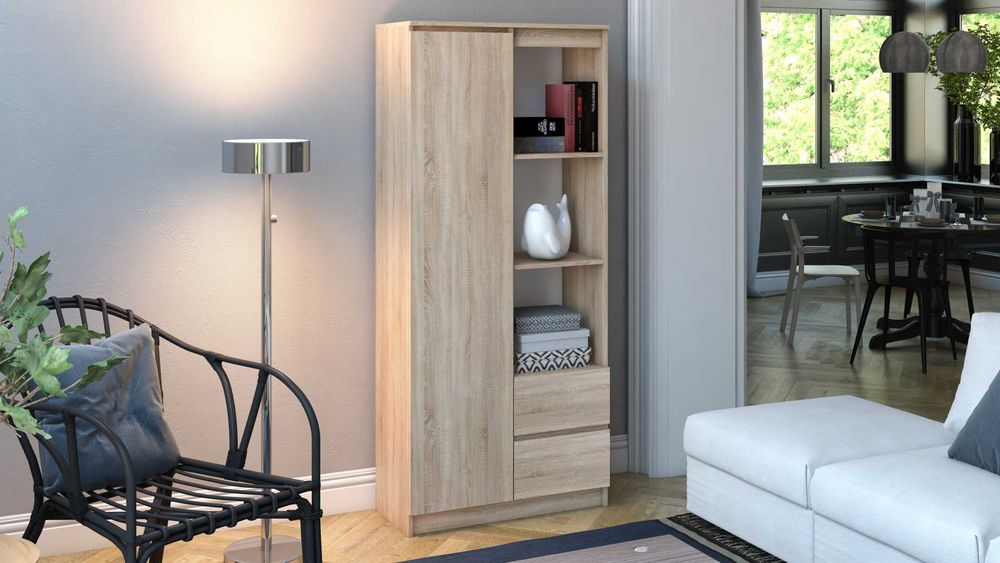 Regał 80 cm BILY Biurowy 7 Półek Drzwi RS-80 Różne Kolory