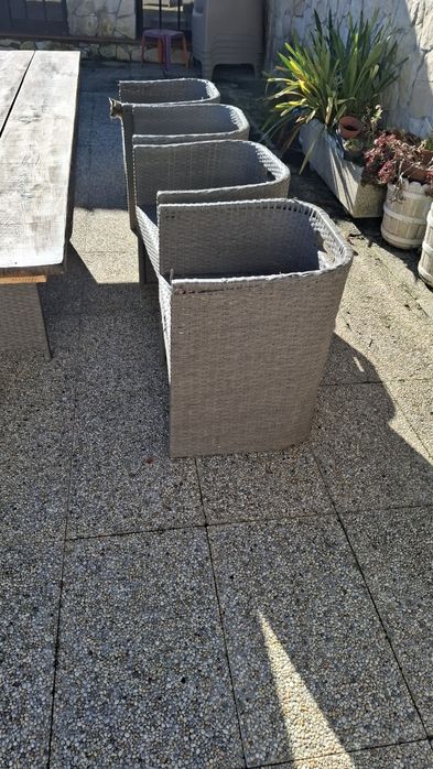 Mesa jantar jardim rústica