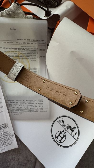 Шкіряний ремінь Hermes Kelly