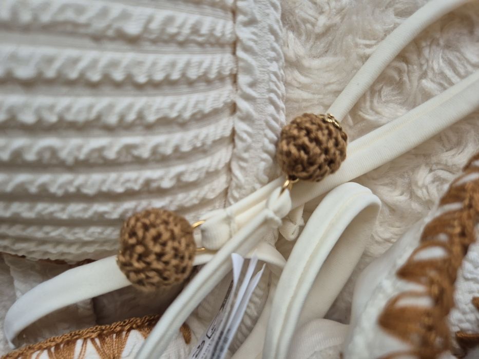 Strój kąpielowy Calzedonia L 85B/80C/75D Coco white bicolor 3d brazyli