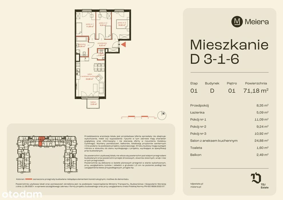 4-pokojowe mieszkanie 71m2 + balkon