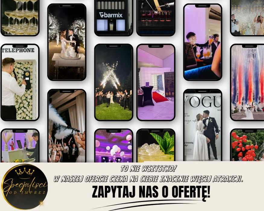 Fotobudka|360|Fotolustro|Dym|Barman|Wiatraki|Wiele Innych Atrakcji!