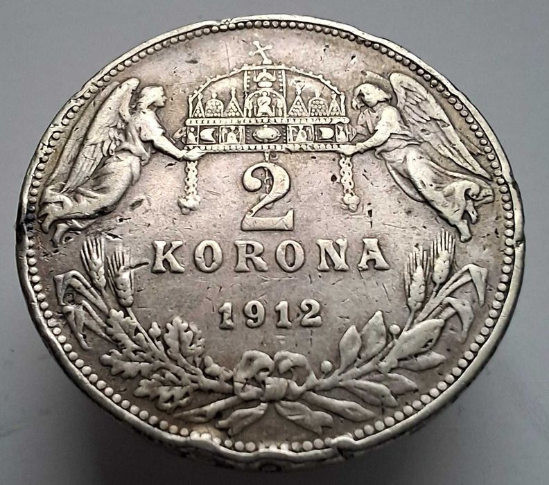 moneta srebrna Austro Węgry Franciszek Józef 2 Korony 1912 KB