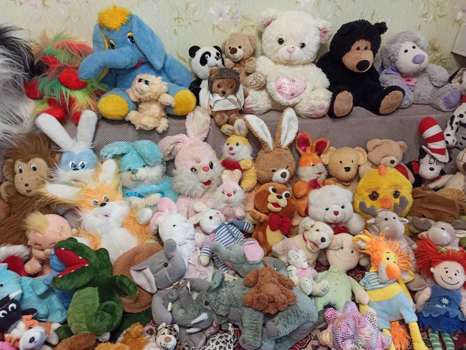 Мягкие детские игрушки. Можно для собак. Много