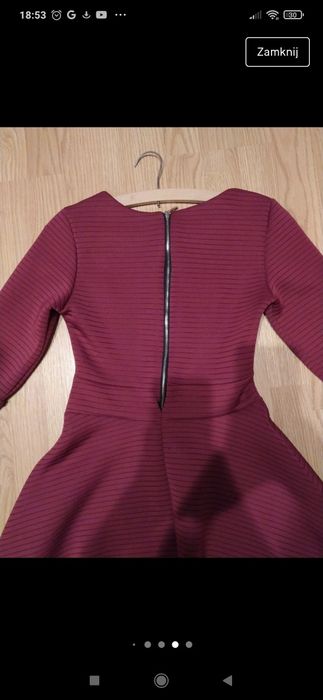 Bordowa sukienka S