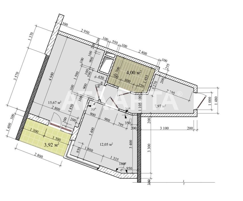 1-room apartment apartment by the address st. Krasnova (area 42 m²) - Atlanta.ua - photo 12
