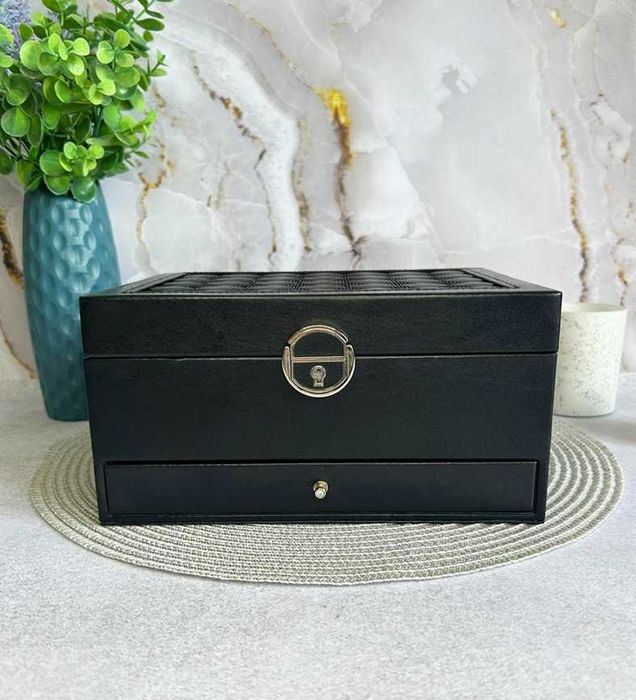 Шкатулка для прикрас на замку 22,5х17х12 см із дзеркалом УЦІНКА!