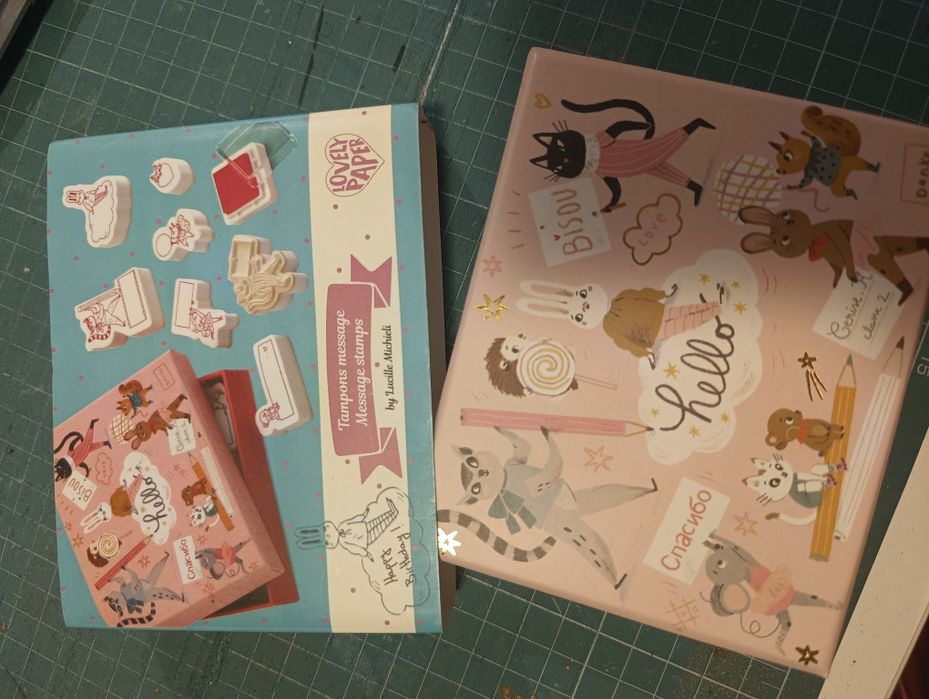 Stempelki z tuszem Djeco wiadomość