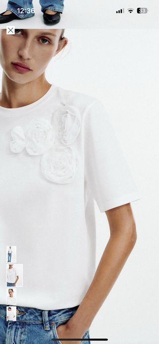 Футболка біла zara M