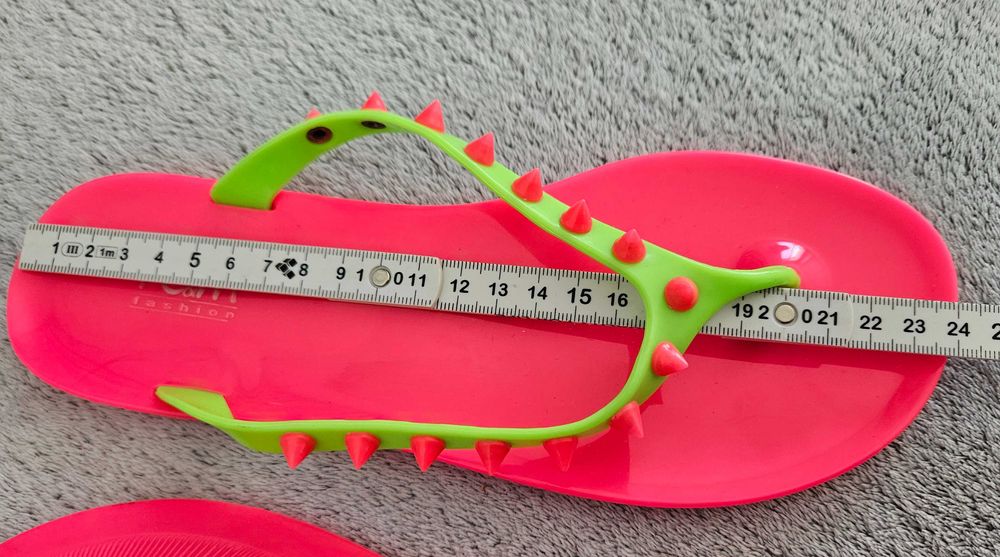 NEW klapki basen neon fluo japonki 24cm