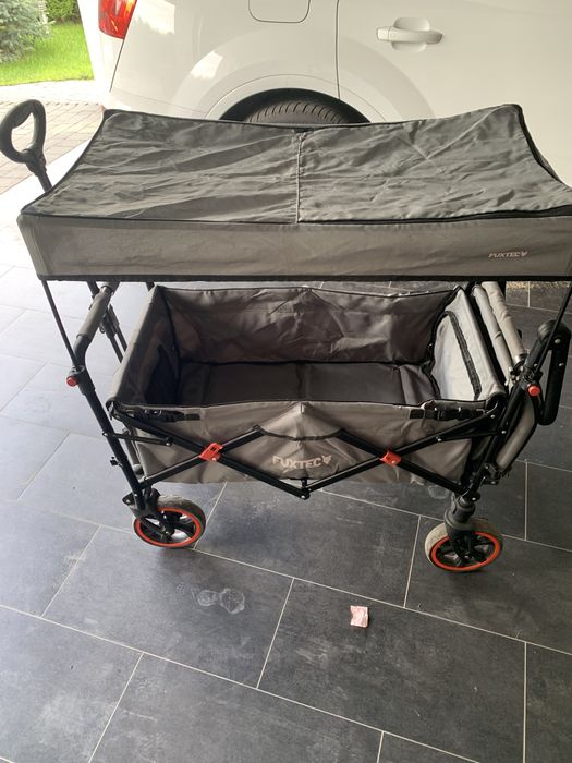 Wózek plażowy FUXTEC składany transportowy CT850 amortyzowany + koszyk