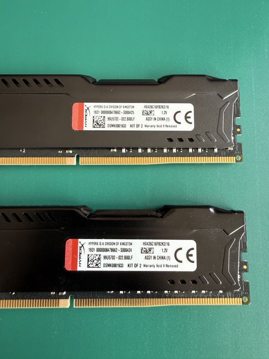 HyperX Fury Black 16GB 2x8GB 2666MHz CL16 1.2V DIMM