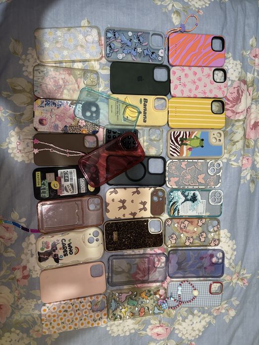 Iphone 15 128gb cor de rosa + 29 capas