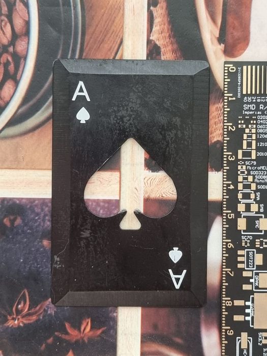 Открывашка туз пик черная сталь покер блэкджек открывалка открыватель