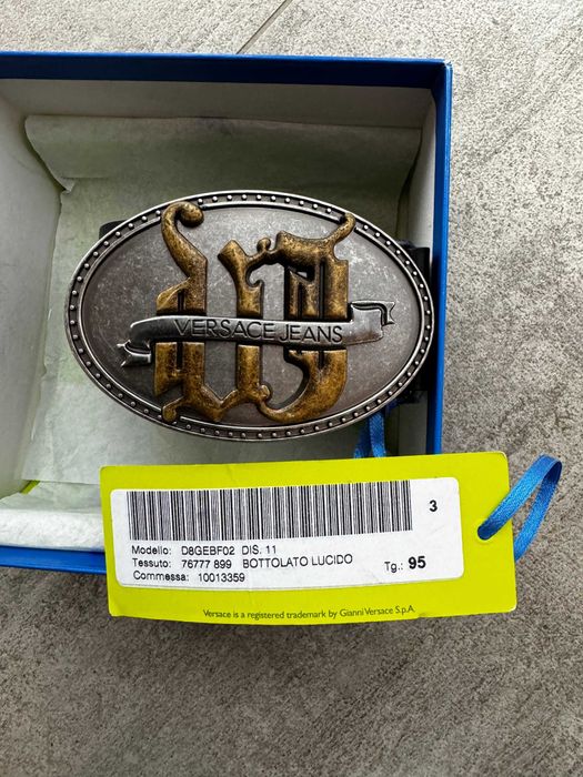 VERSACE męski pasek skórzany 95 cm oryginał