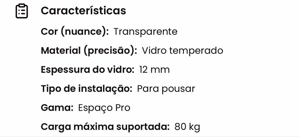 1Consola em vidro temperado curvo transparente