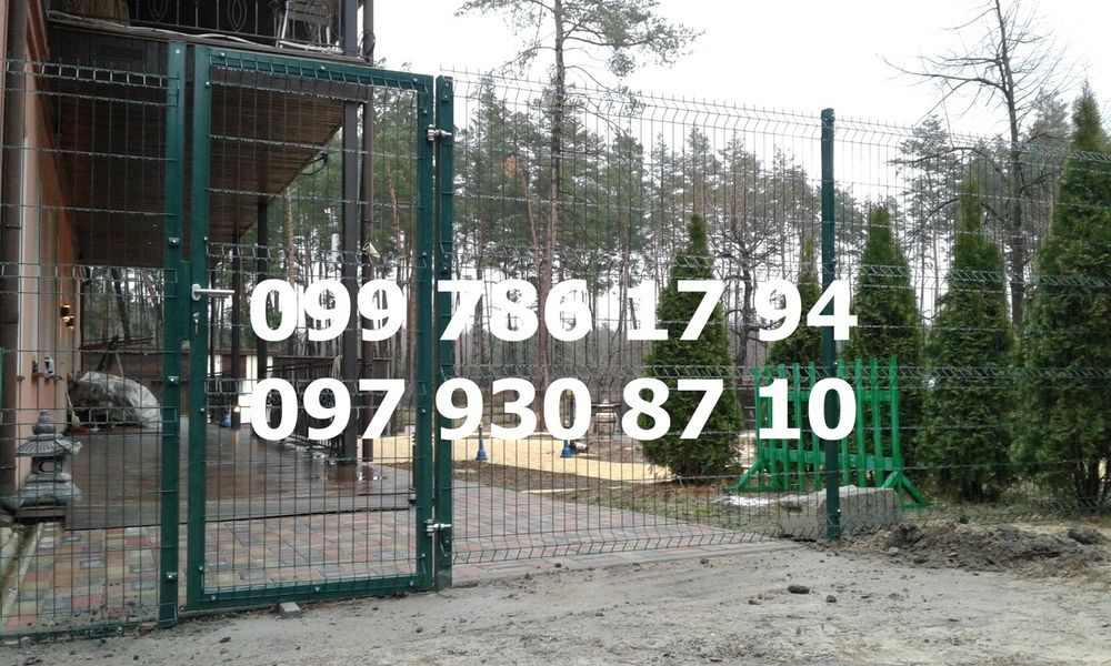 Забор з Сітки 3D , Зелений заборр, 3Д огорожа.