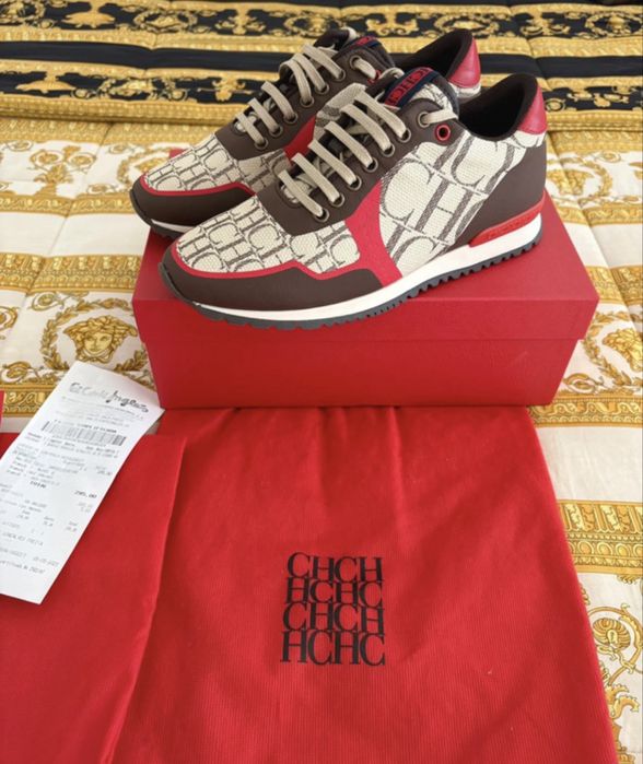 Sapatilhas Carolina Herrera CH Beige/Vermelho 38