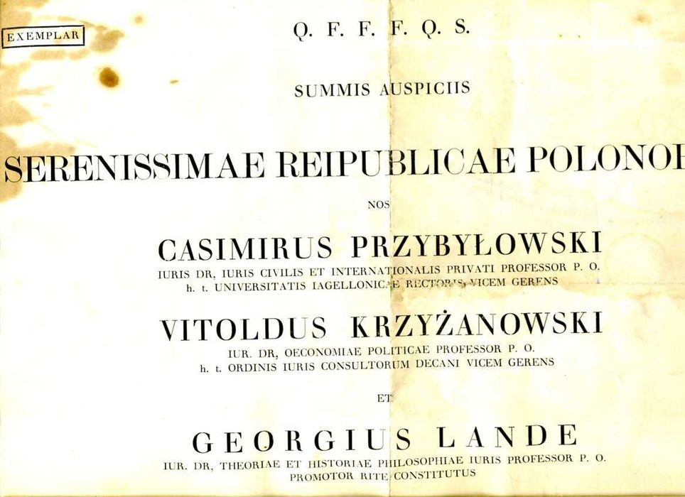 Summis Auspiciis Serenissimae Reipublicae Polonarum