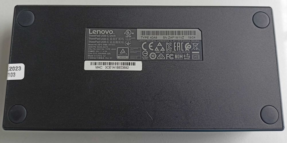 Lenovo ThinkPad USB-C Dock DK1633