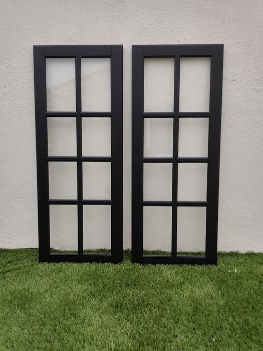 Portas pretas armário cozinha BODBYN IKEA