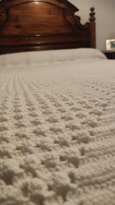 Colcha de Renda feita mão