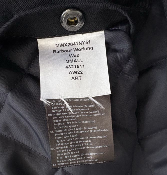 Barbour Working Wax Navy