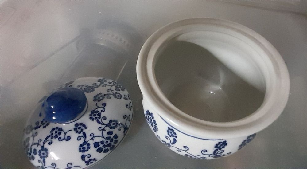 Pote florzinhas tons azul